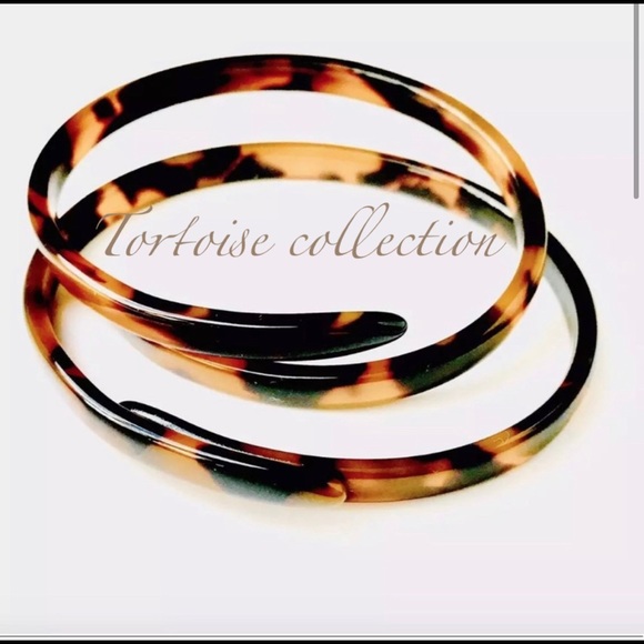 Jewelry - Tortoise Bracelets Skinny Wrap 2 pcs  Light Weight